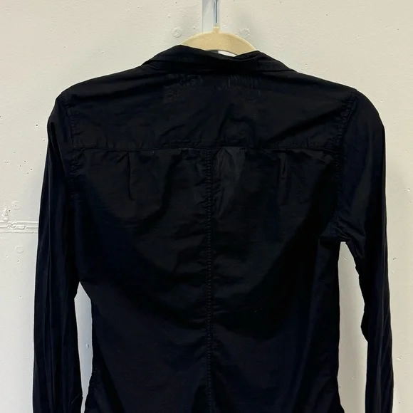 Frank & Eileen BARRY Tailored Button-Up Shirt Slim Tailored Fit Black Small